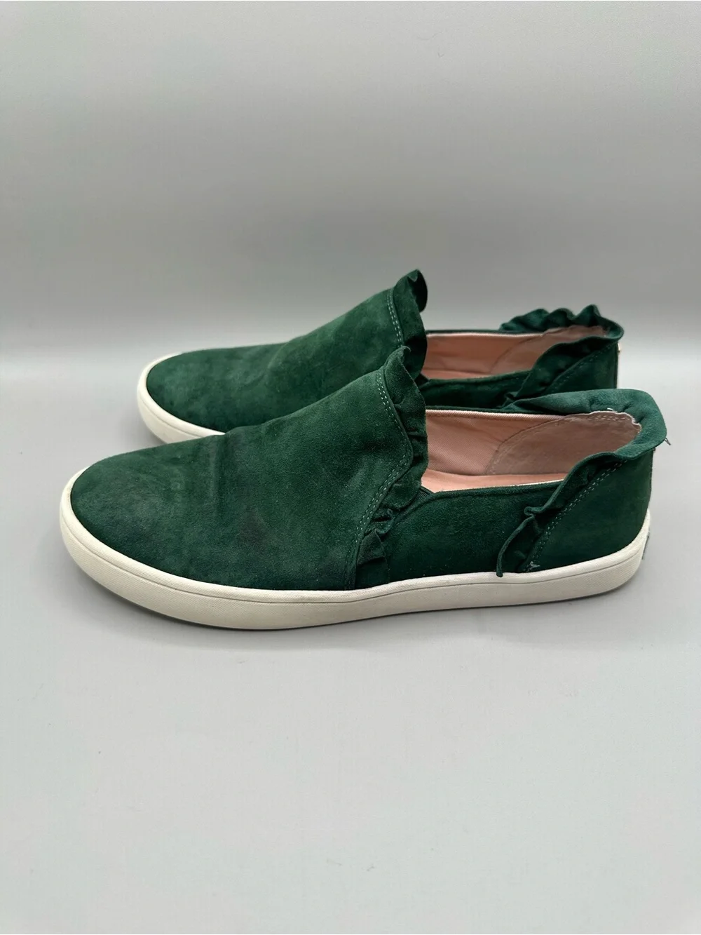 Kate Spade New York Lilly Suede Slip On Sneakers Women 7M Dark Green